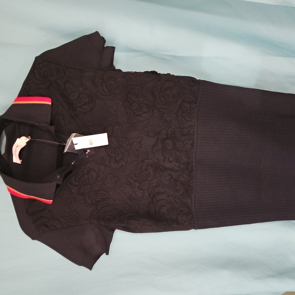 Coach Dresses & Skirts - Coach Rose Lace Sweater dress